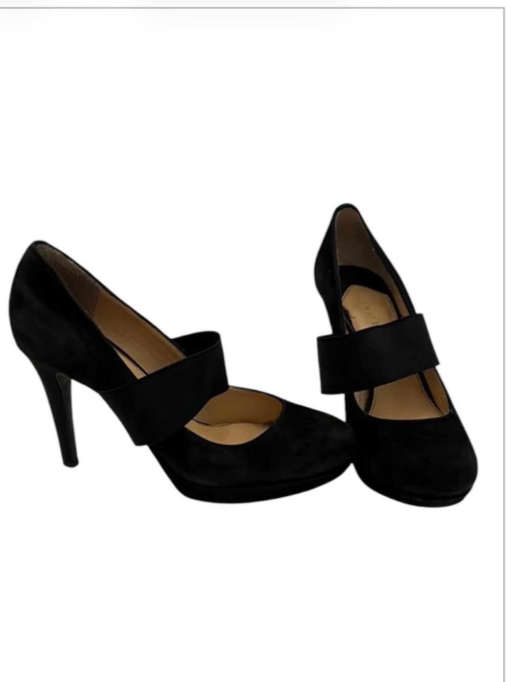 Gianni Bini Black Suede Mary Jane Platform Stiletto Pumps Size 7.5
